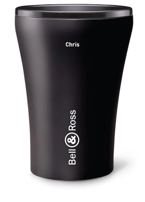 Bell & Ross branded STTOKE cup, personalised with a name