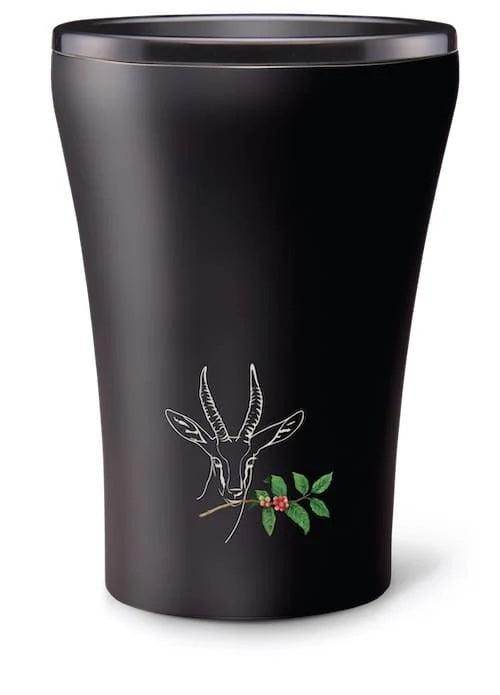 STTOKE cup with illustrated gazelle logo