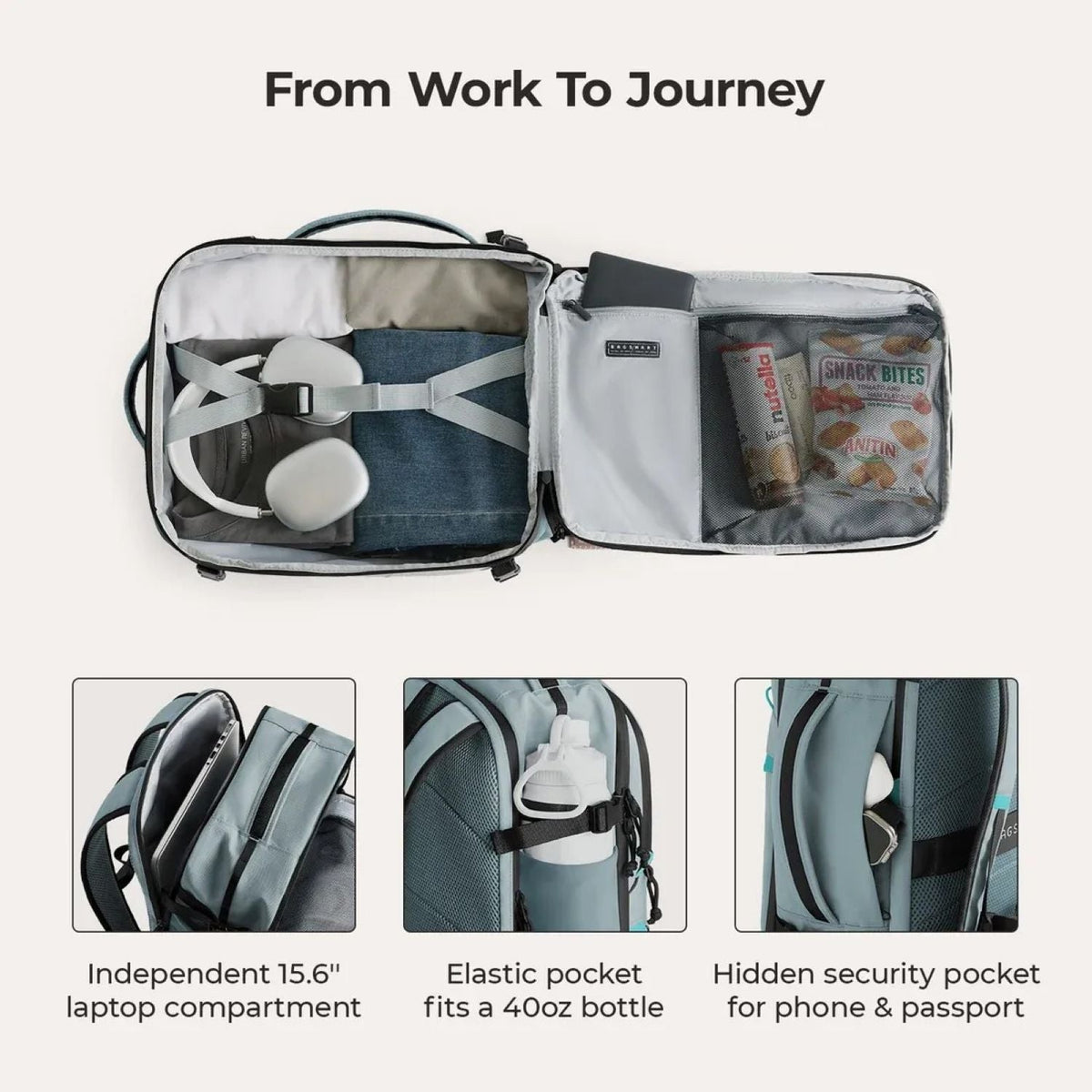 Bagsmart Faro Carry On Travel Backpack Set 29L (Arona)