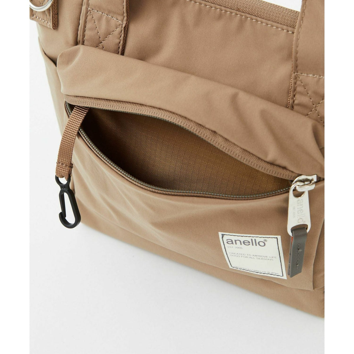 Anello Circle 2Way Mini Tote Bag (Beige)