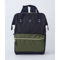 Anello Cross Bottle Kuchigane Backpack L (Navy/Olive/Black)