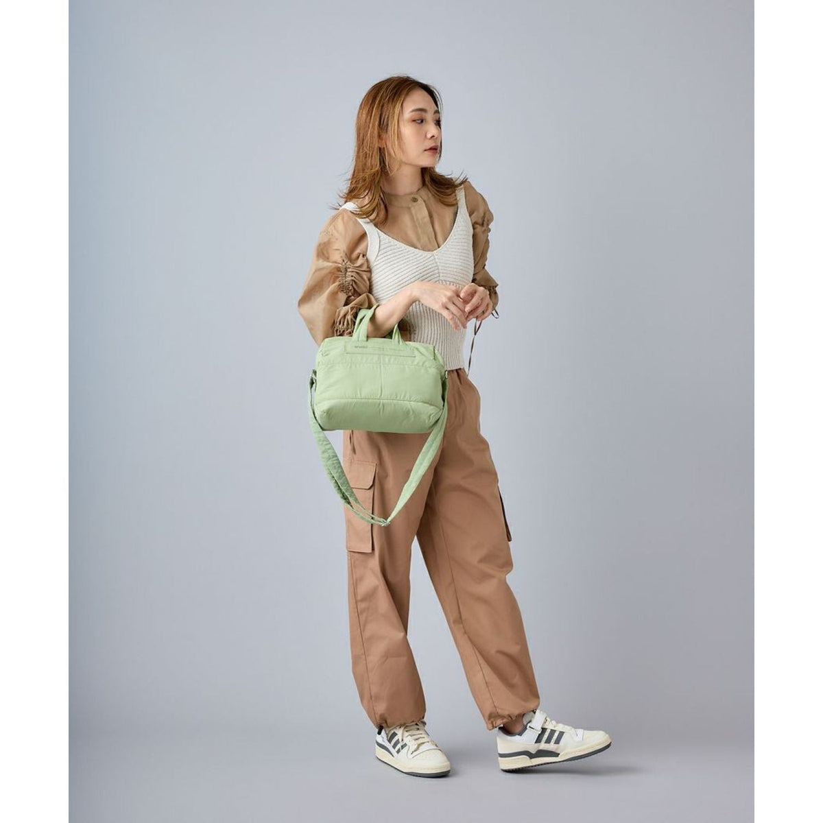 Anello Future Nostalgia 2Way Mini Boston Bag (Mint Green)