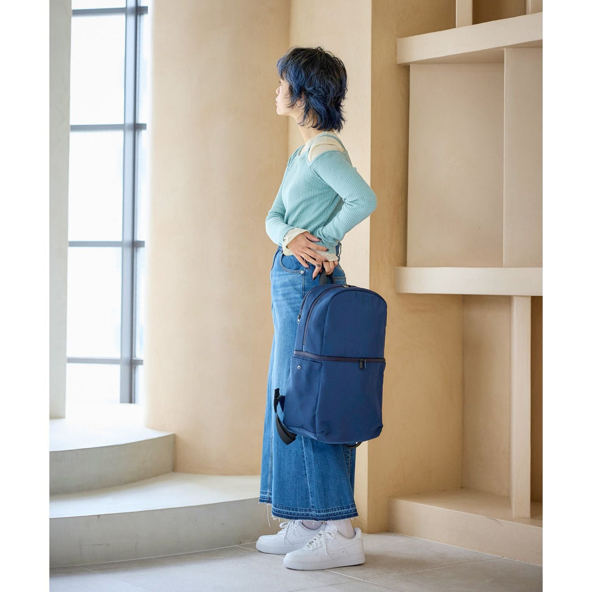 Anello Layer 2 Layered Backpack L (Navy)