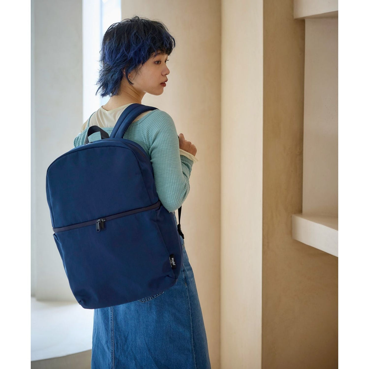 Anello Layer 2 Layered Backpack L (Navy)
