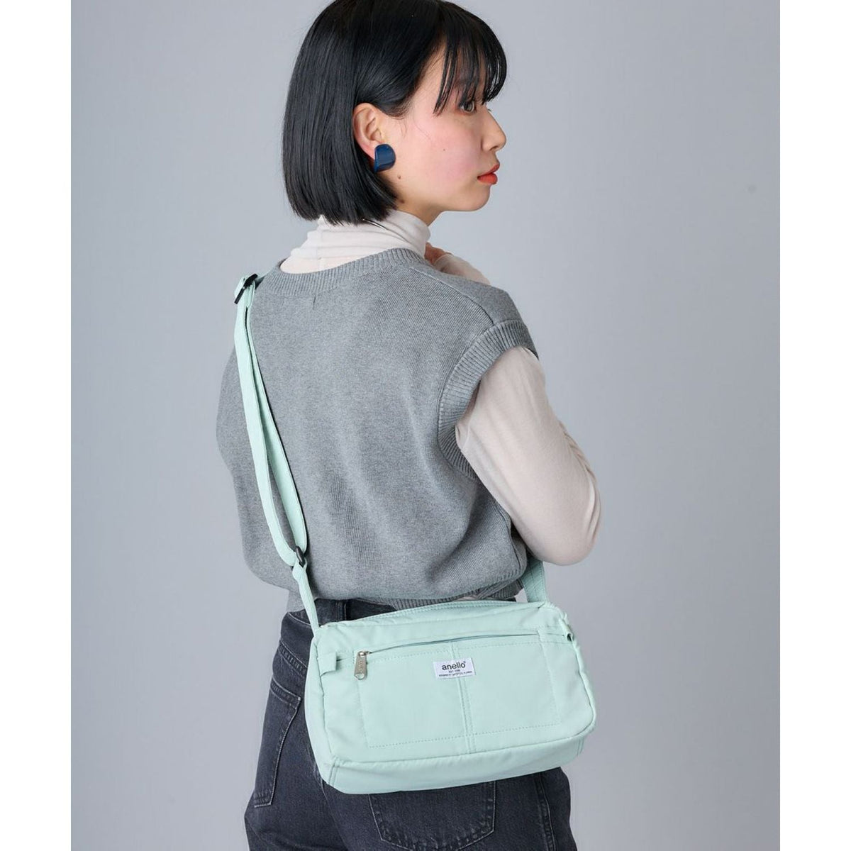 Anello Soft Mini Shoulder Bag (Mint Green)