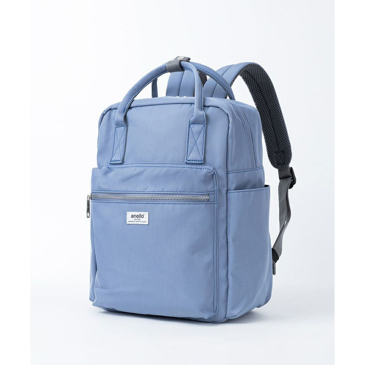 Anello Town Squared Backpack (Blue Grey)