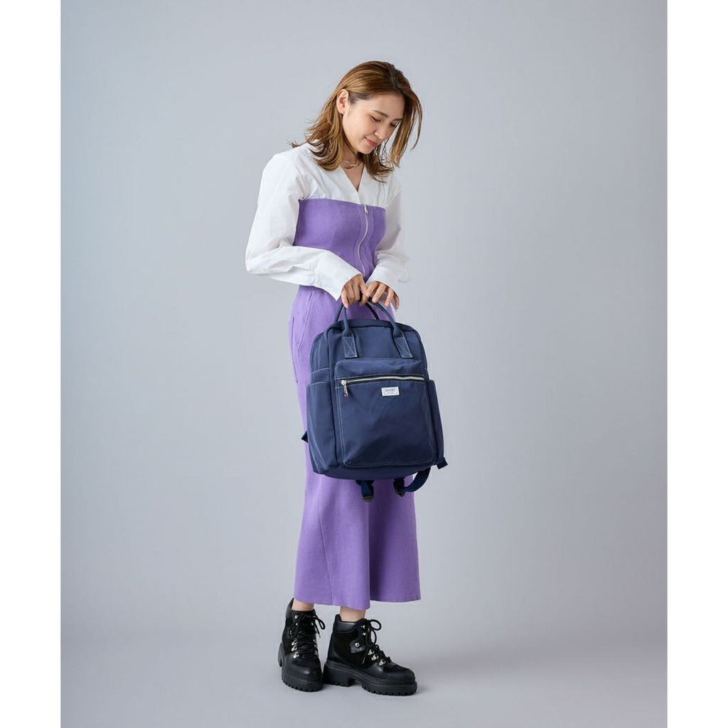 Anello Town Squared Backpack (Navy)
