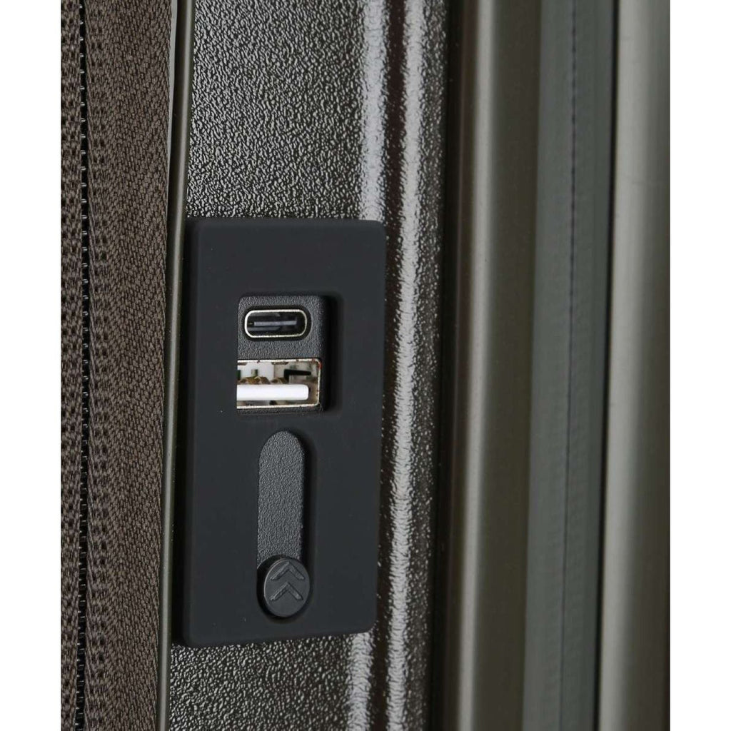 BRIC'S Bellagio V2 21" Carry On Luggage Spinner + Pocket with USB (Olive)