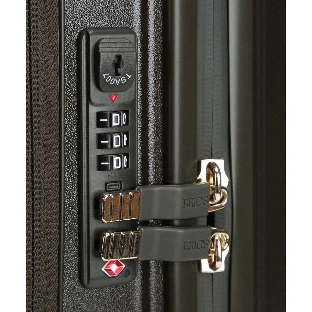 BRIC'S Bellagio V2 21" Carry On Luggage Spinner + Pocket with USB (Olive)