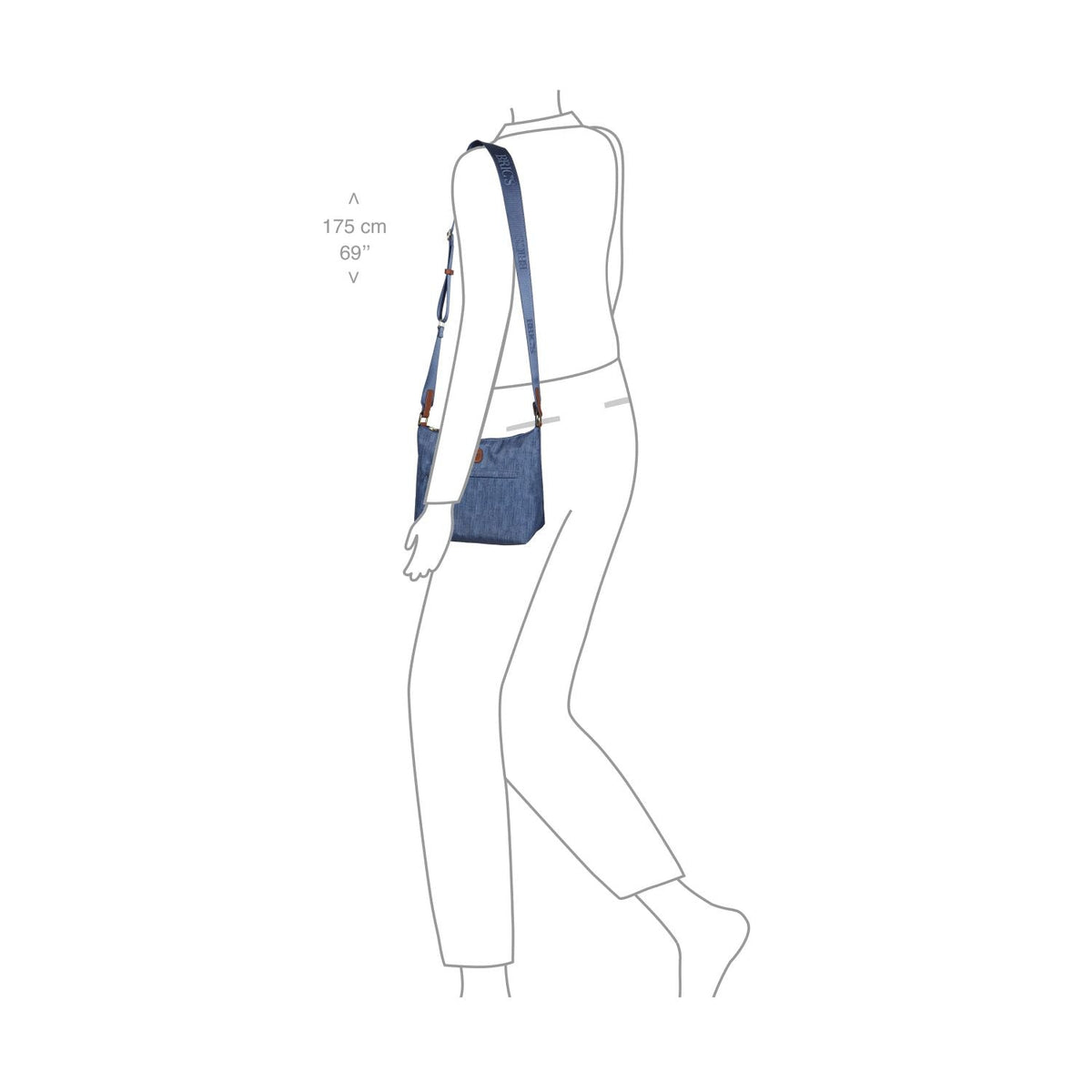 BRIC'S X-Bag Shoulder Bag - Small (Jeans)