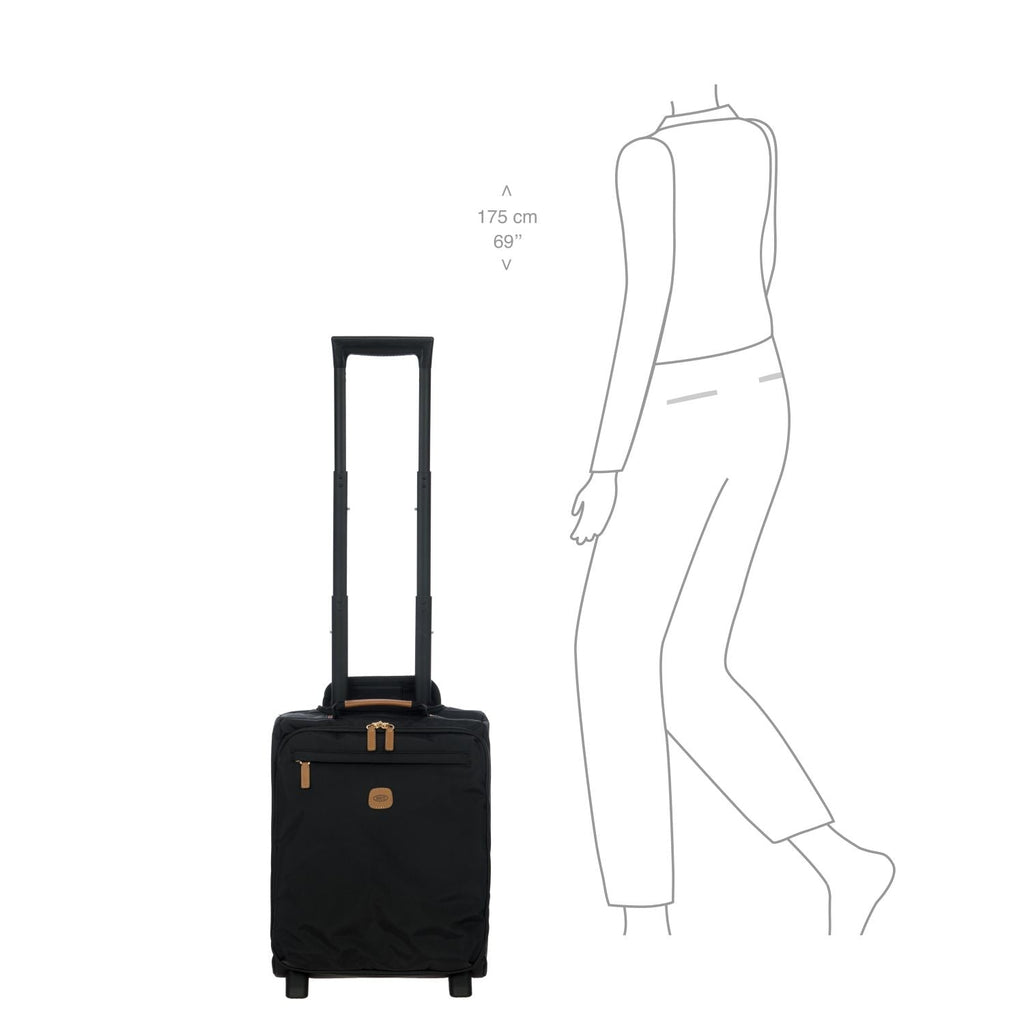 BRIC'S X-Travel 17.5" Underseat Trolley Luggage With Front Access Opening (Black)