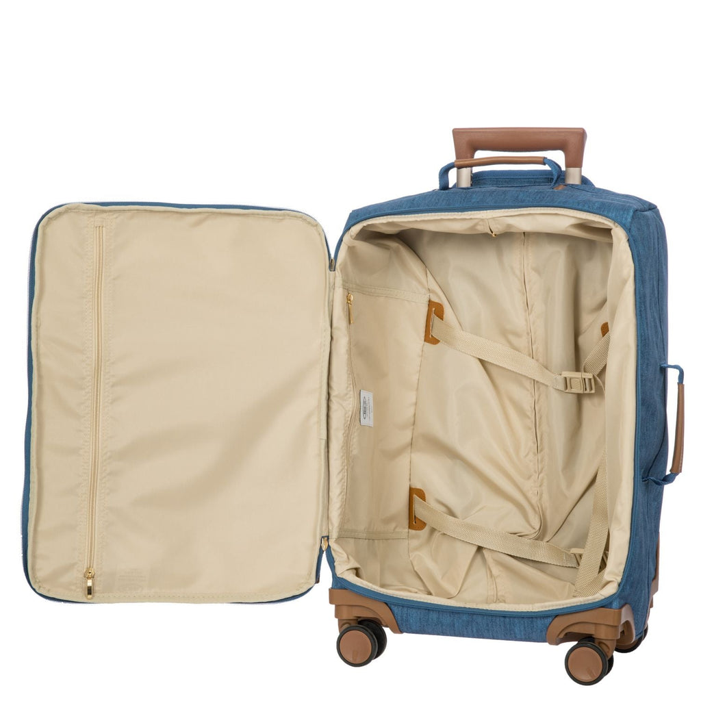 BRIC'S X-Travel 22" Carry On Luggage With Front Access Opening Spinner (Jeans)