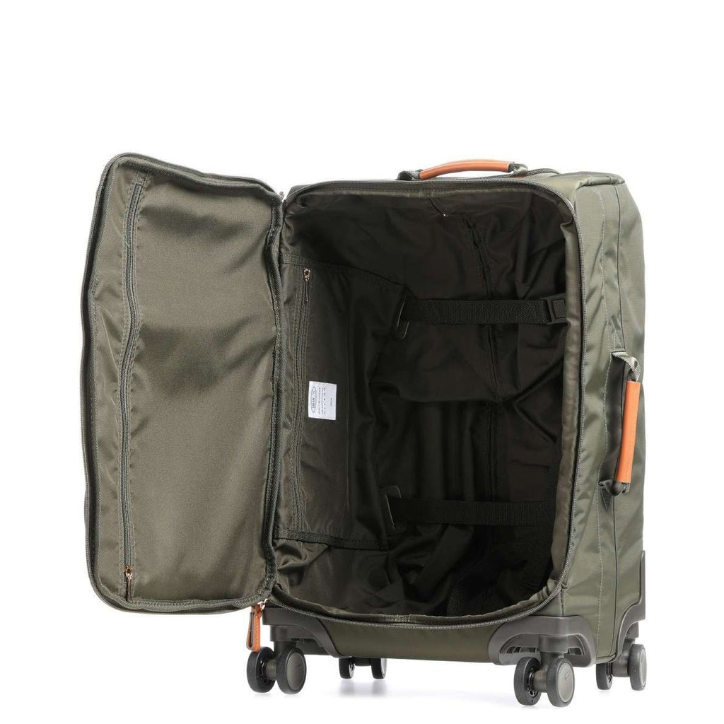 BRIC'S X-Travel 22" Carry On Luggage With Front Access Opening Spinner (Olive)