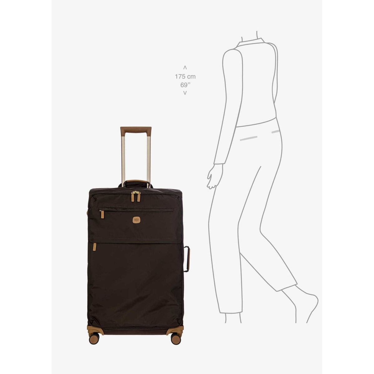 BRIC'S X-Travel 30" Large Luggage With Front Access Opening Spinner (Brown)