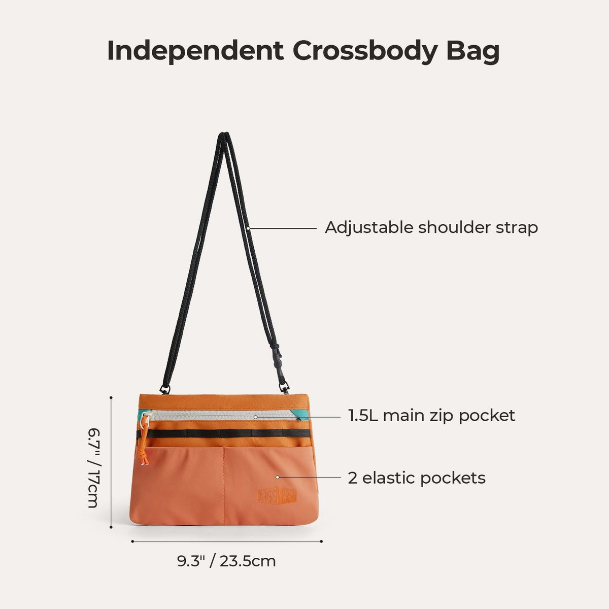 Bagsmart Faro Carry On Travel Backpack Set 29L (Orange)
