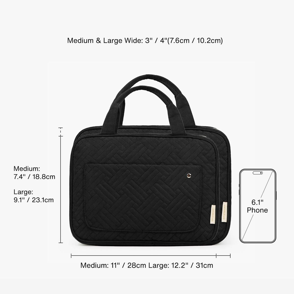 Bagsmart The Space Saver Toiletry Bag Medium (Black)