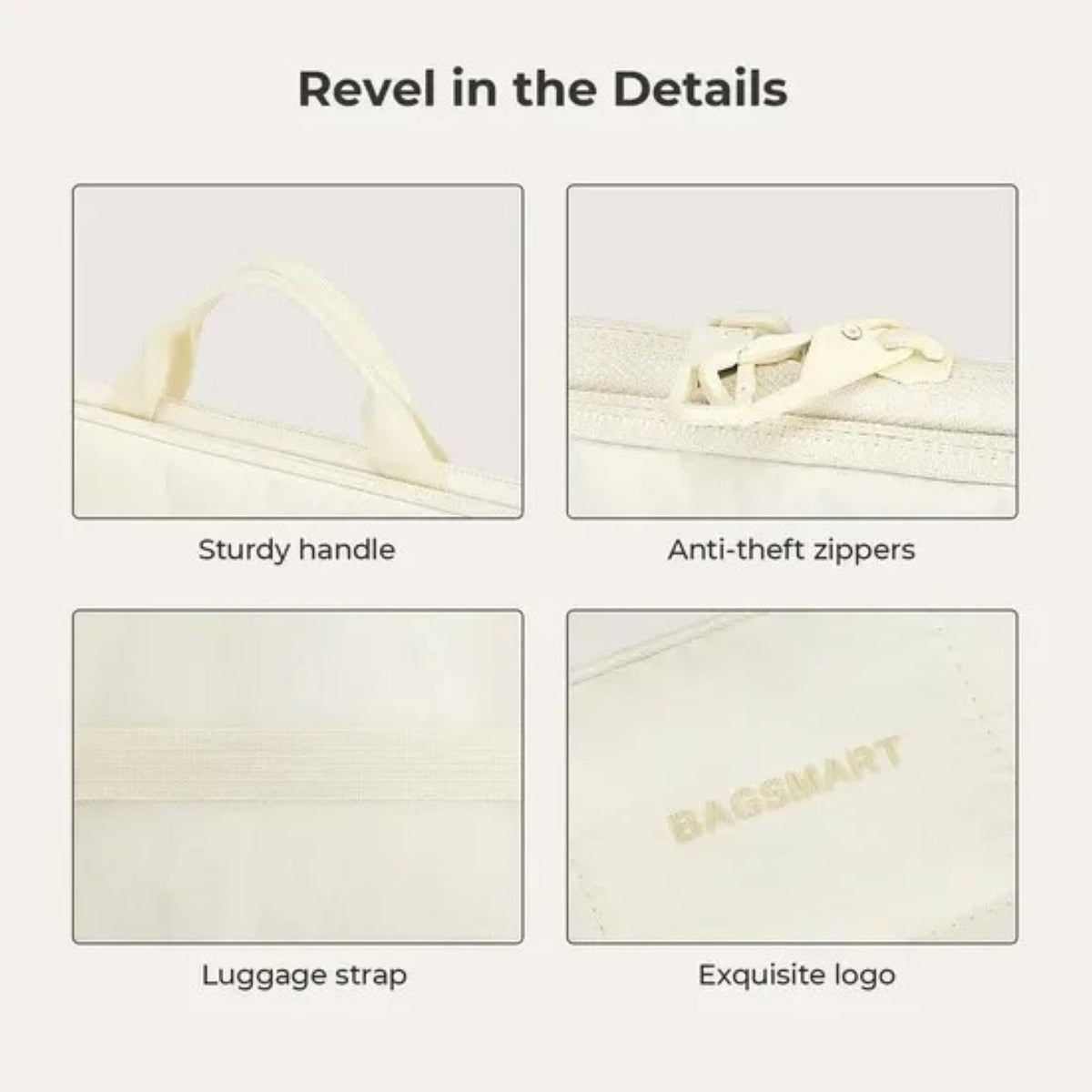 Bagsmart Bubble Laptop Sleeve Pro 15.6" (Beige)