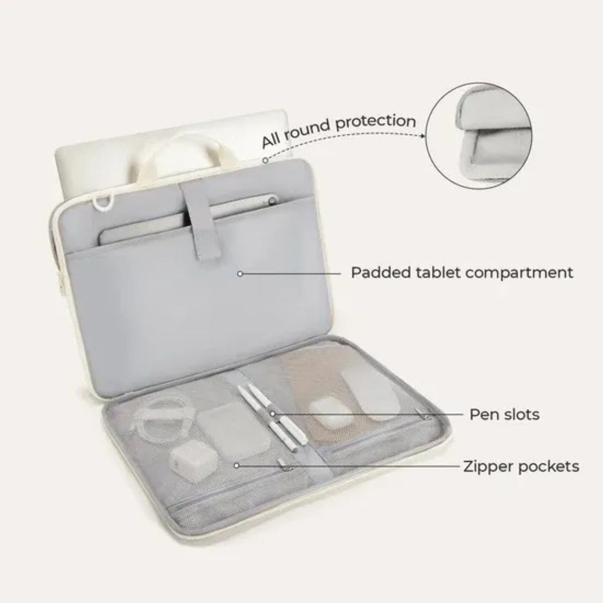 Bagsmart Bubble Laptop Sleeve Pro 15.6" (Beige)