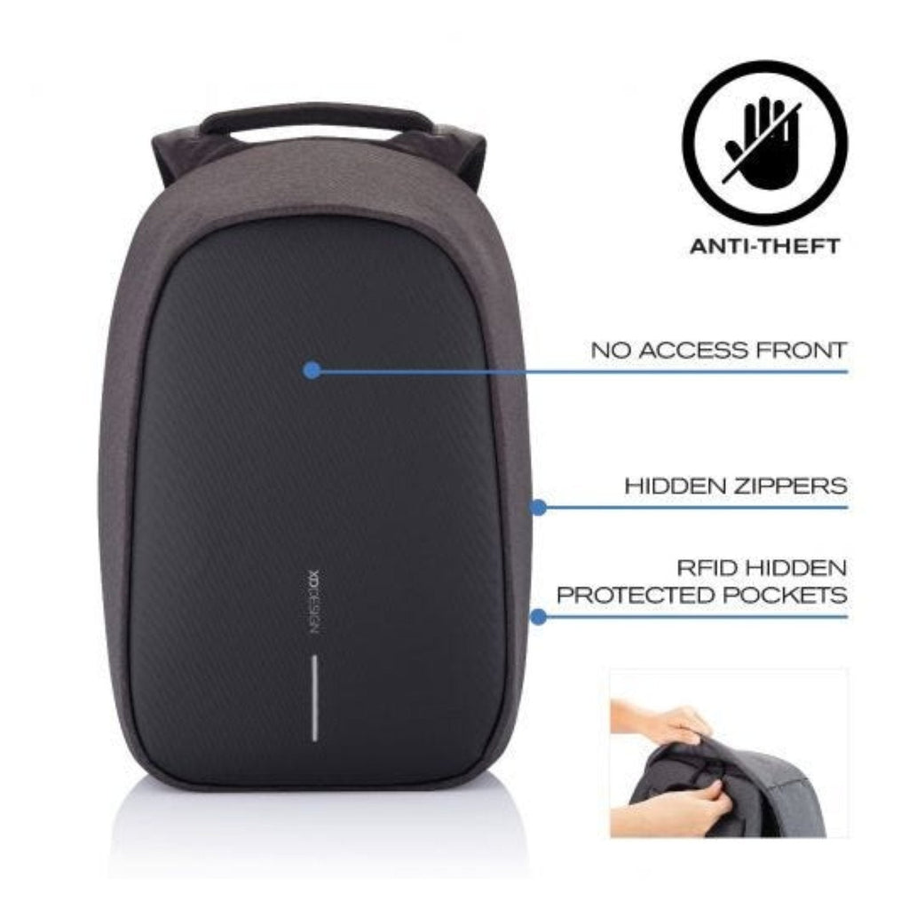 Bobby Hero Regular Anti-Theft Backpack - Black