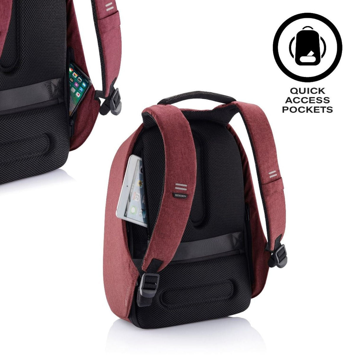 Bobby Hero Regular Anti-Theft Backpack - Red