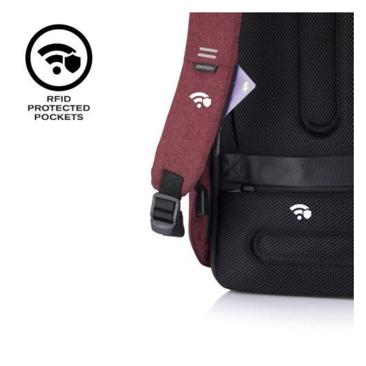 Bobby Hero Small Anti-Theft Backpack - Red