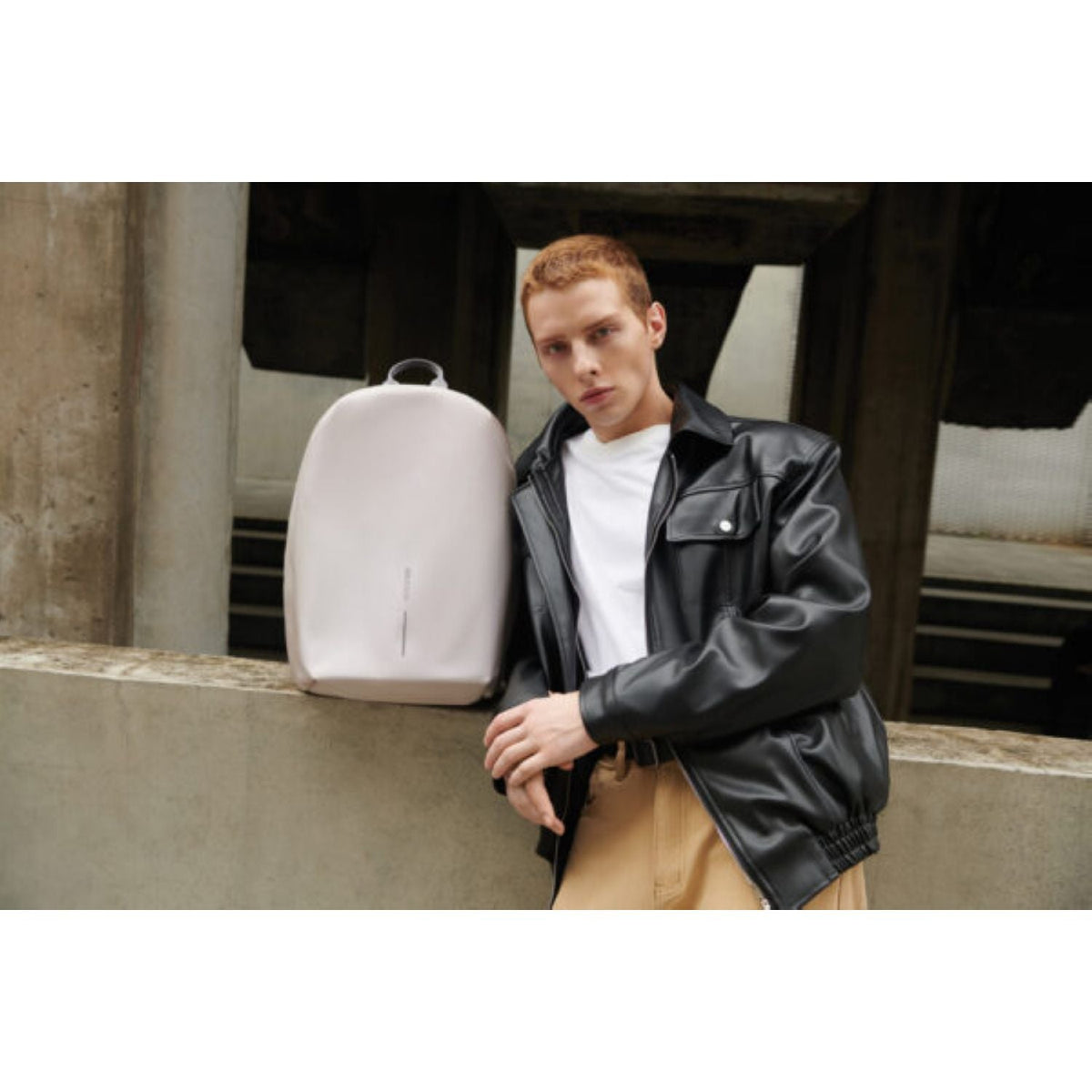 Bobby Soft Anti-Theft Backpack - Light Grey