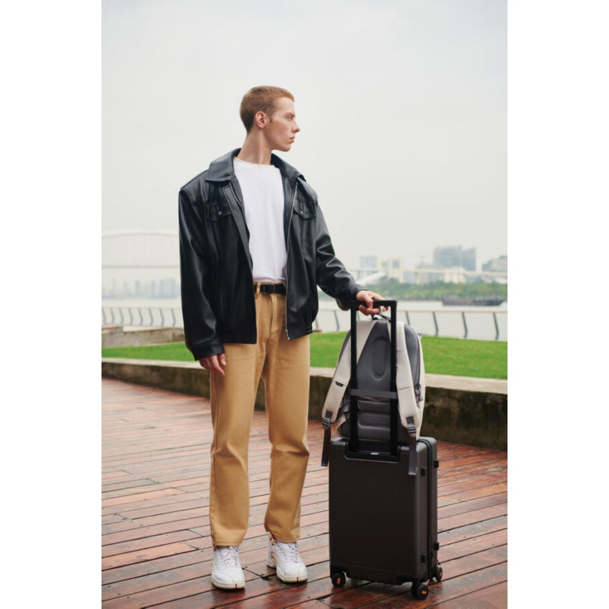 Bobby Soft Anti-Theft Backpack - Light Grey