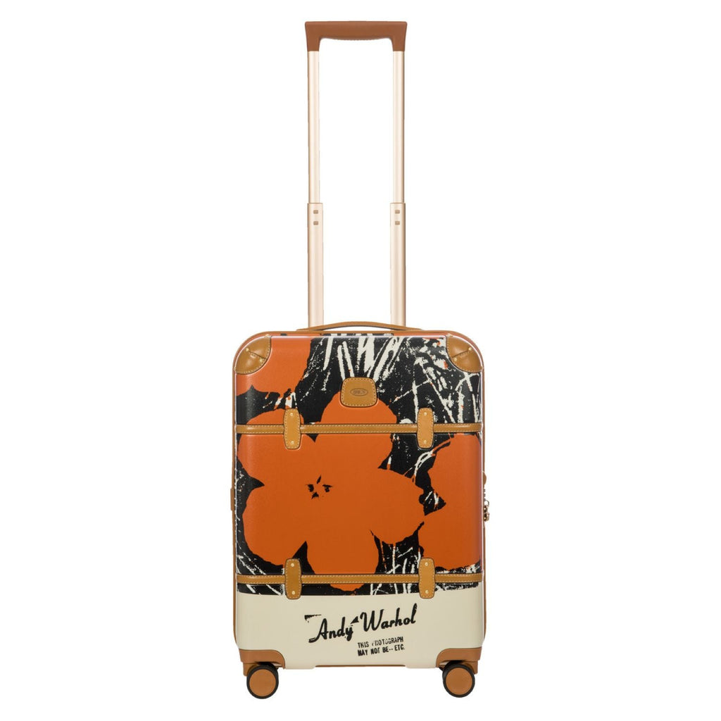 BRIC'S Limited Edition Andy Warhol 21" Carry On Luggage Spinner (Orange Flower)