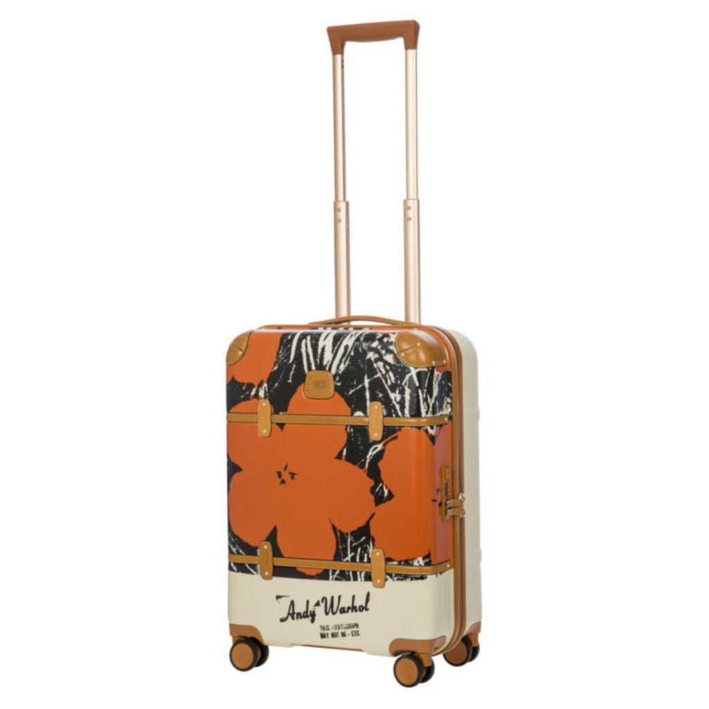 BRIC'S Limited Edition Andy Warhol 21" Carry On Luggage Spinner (Orange Flower)