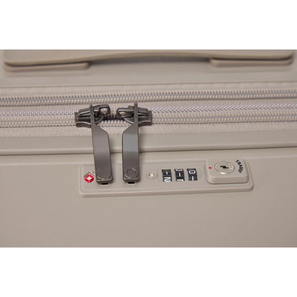 CROSSING INVI 20" Carry On Expandable Luggage With Front & Middle Access - Taupe