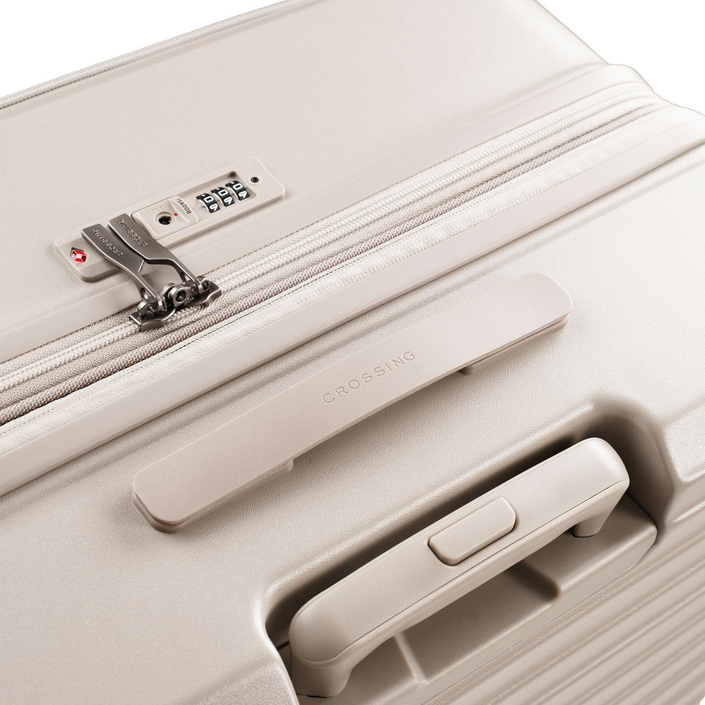 CROSSING INVI 30" Large Expandable Luggage With Front & Middle Access - Taupe