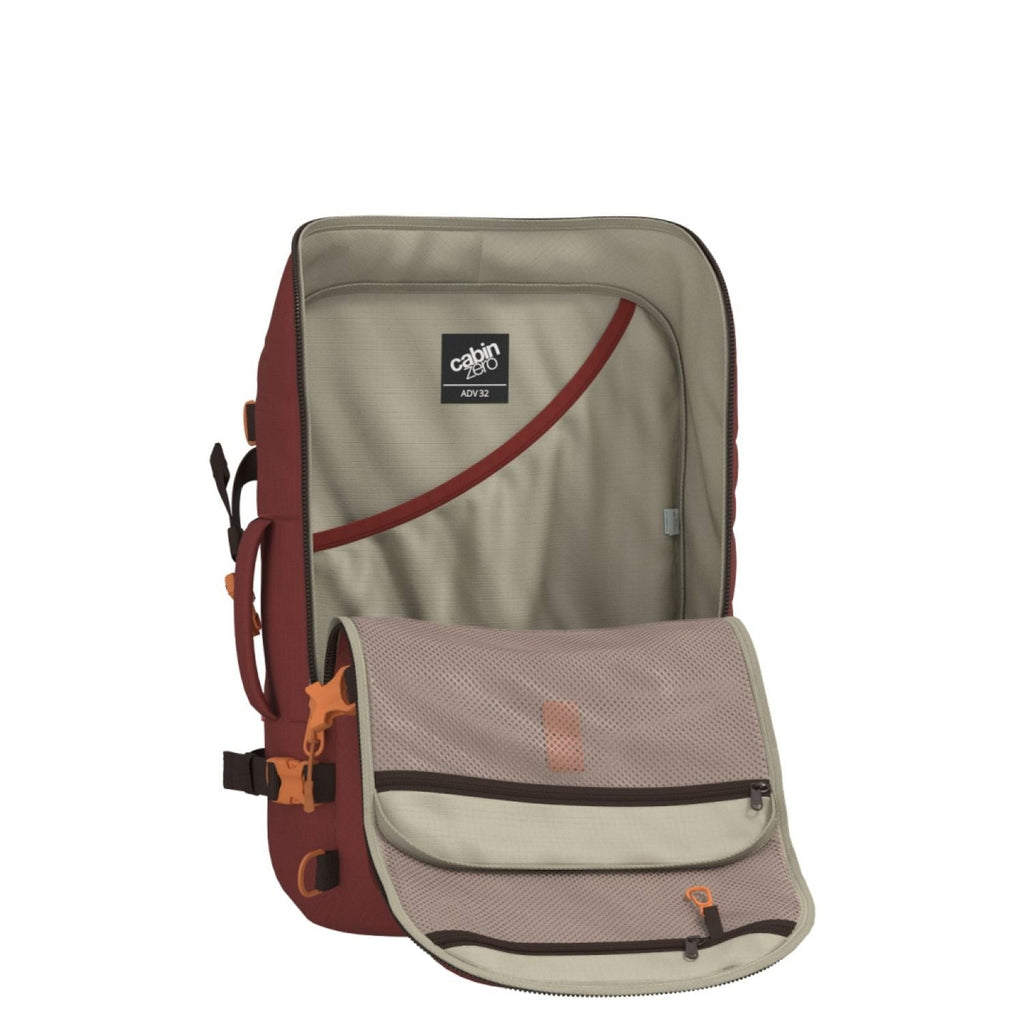 Cabinzero Adventure Cabin Backpack 32L (Sangria Red)