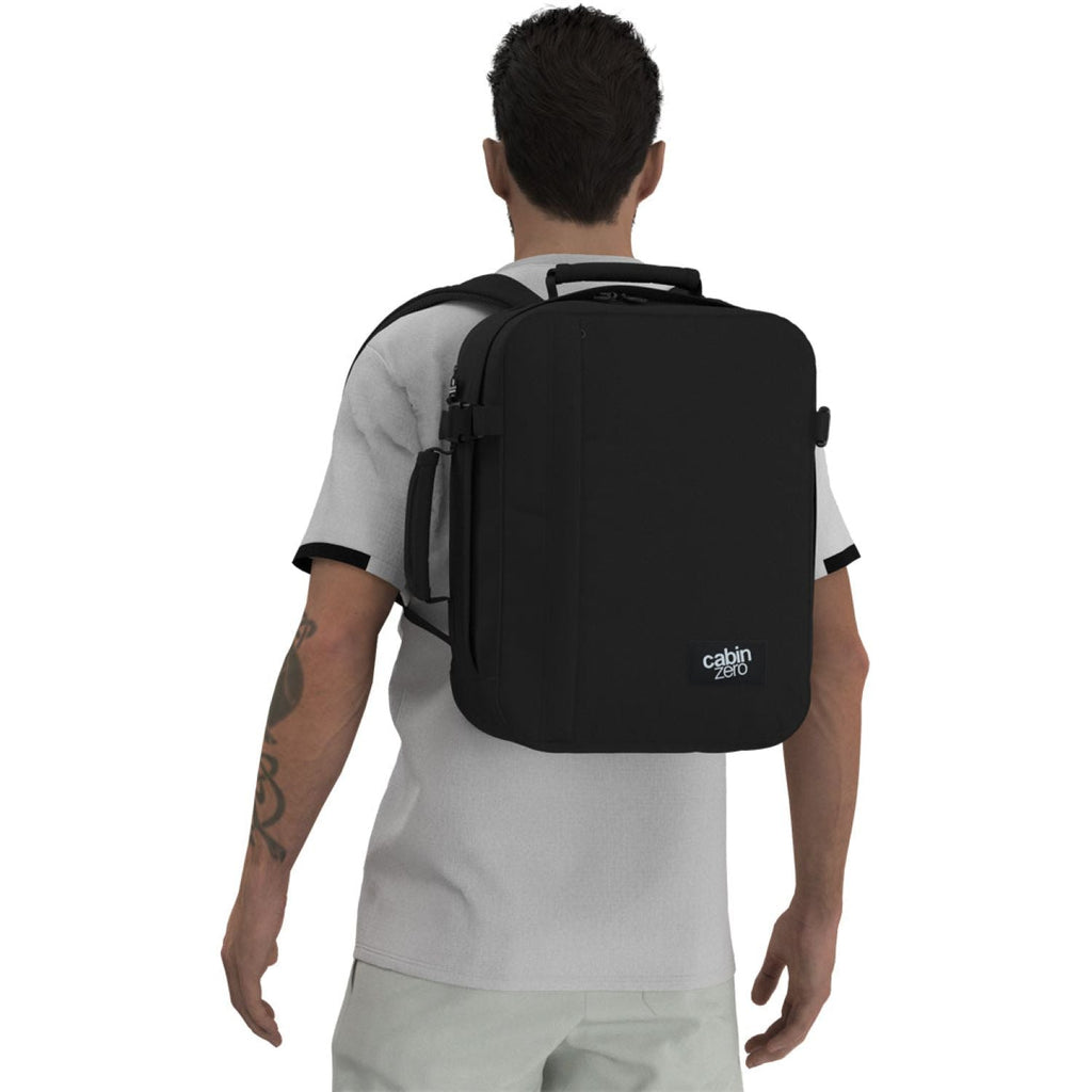Cabinzero Classic Tech Backpack - Laptop 28L (Absolute Black)