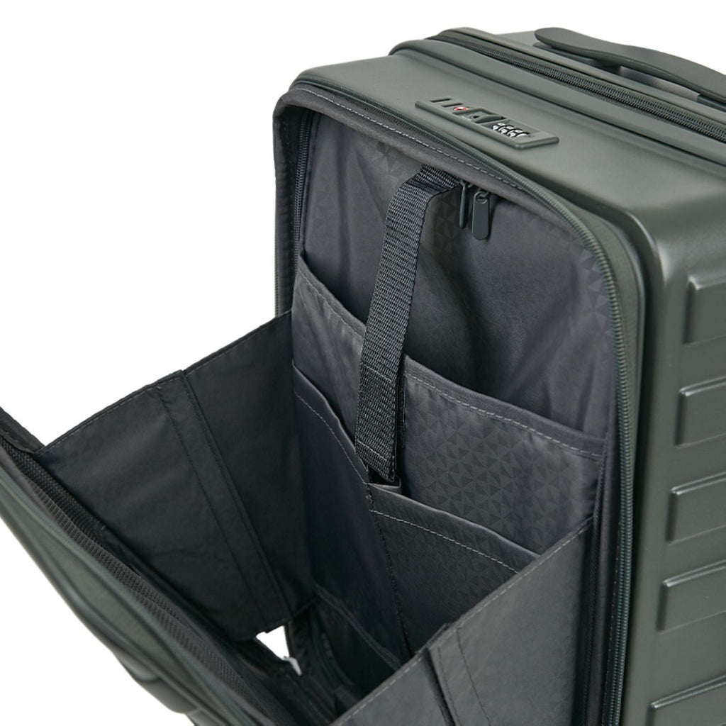 Crossing Groov Pc Trunk 20" Carry On Luggage With Front Access Opening - Army Green