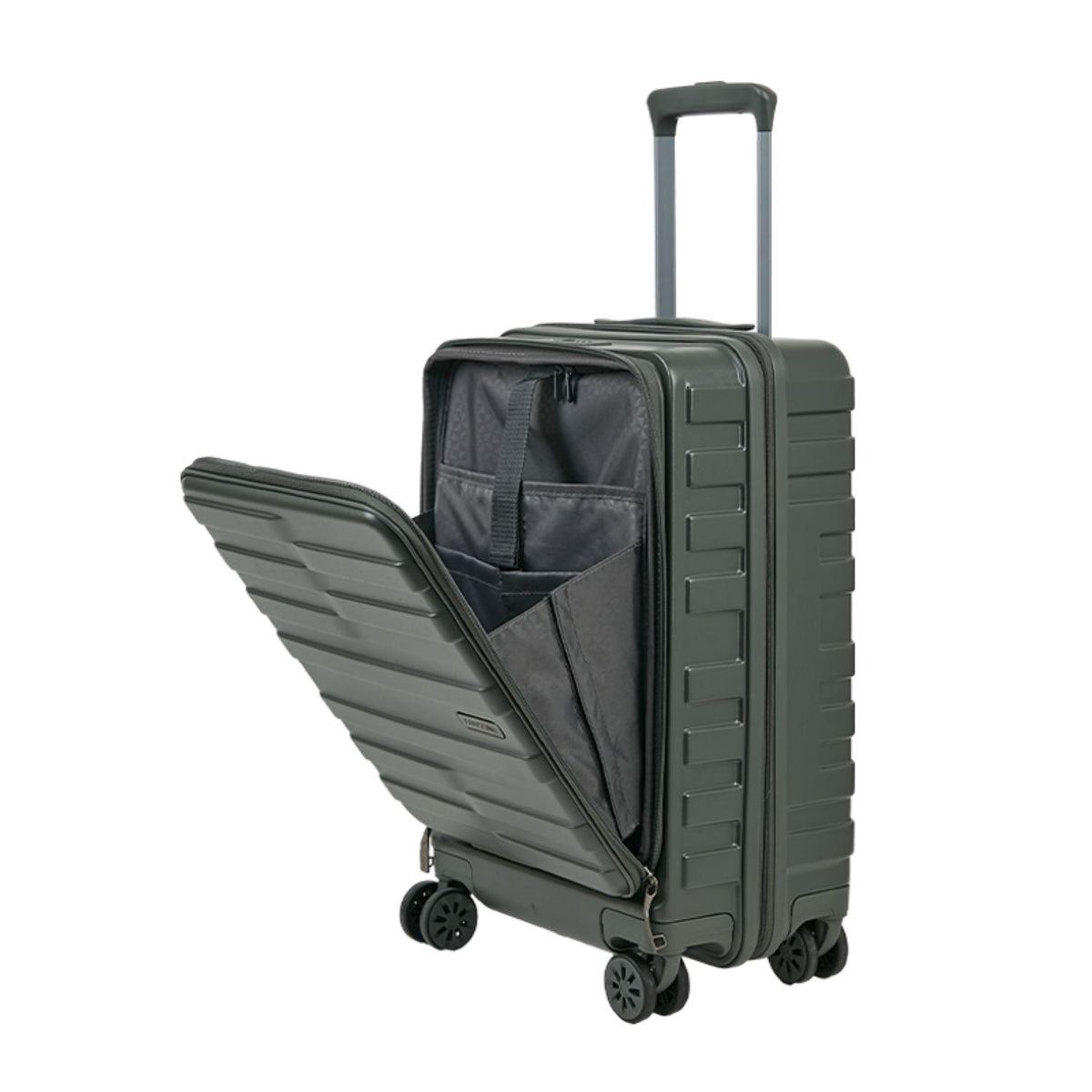 Crossing Groov Pc Trunk 20" Carry On Luggage With Front Access Opening - Army Green