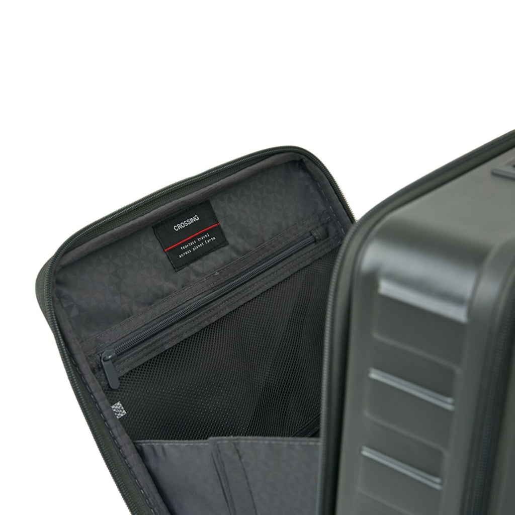 Crossing Groov Pc Trunk 20" Carry On Luggage With Front Access Opening - Army Green