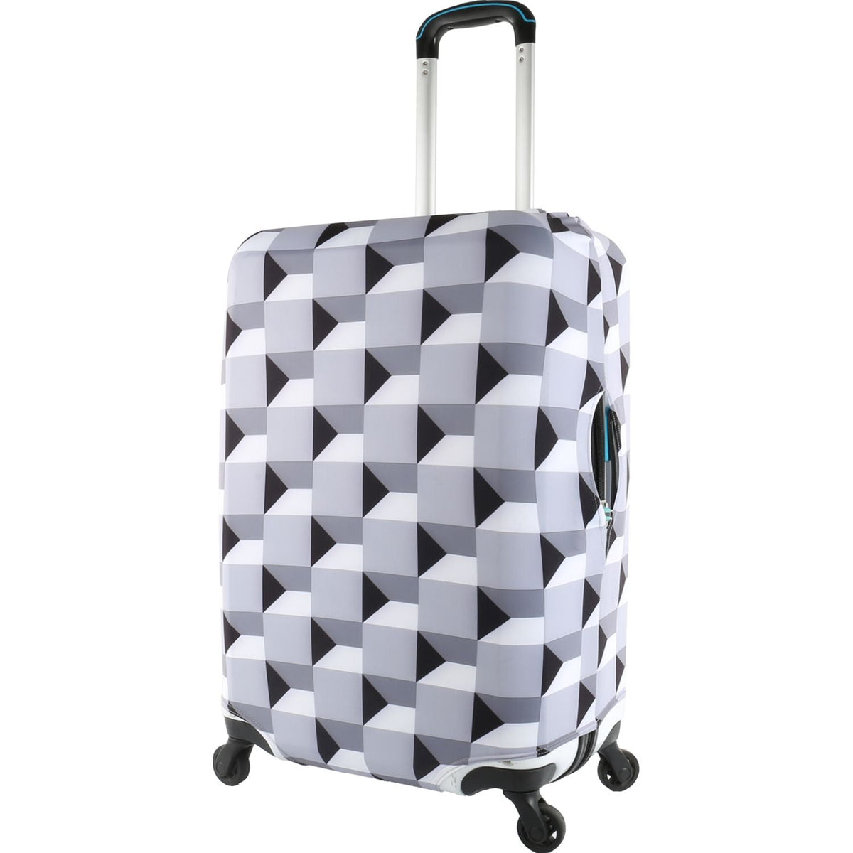 Crossing Luggage Cover Large -  Geometric Cubes Pattern (26"-28")