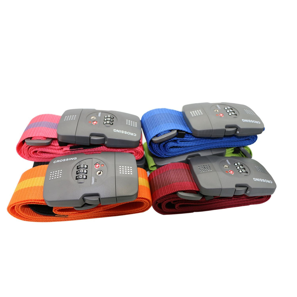 Crossing Luggage Strap With 3 Dial TSA Lock - Blue