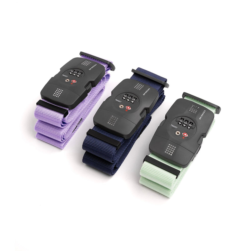 Crossing Luggage Strap With 3 Dial TSA Lock  - Mint