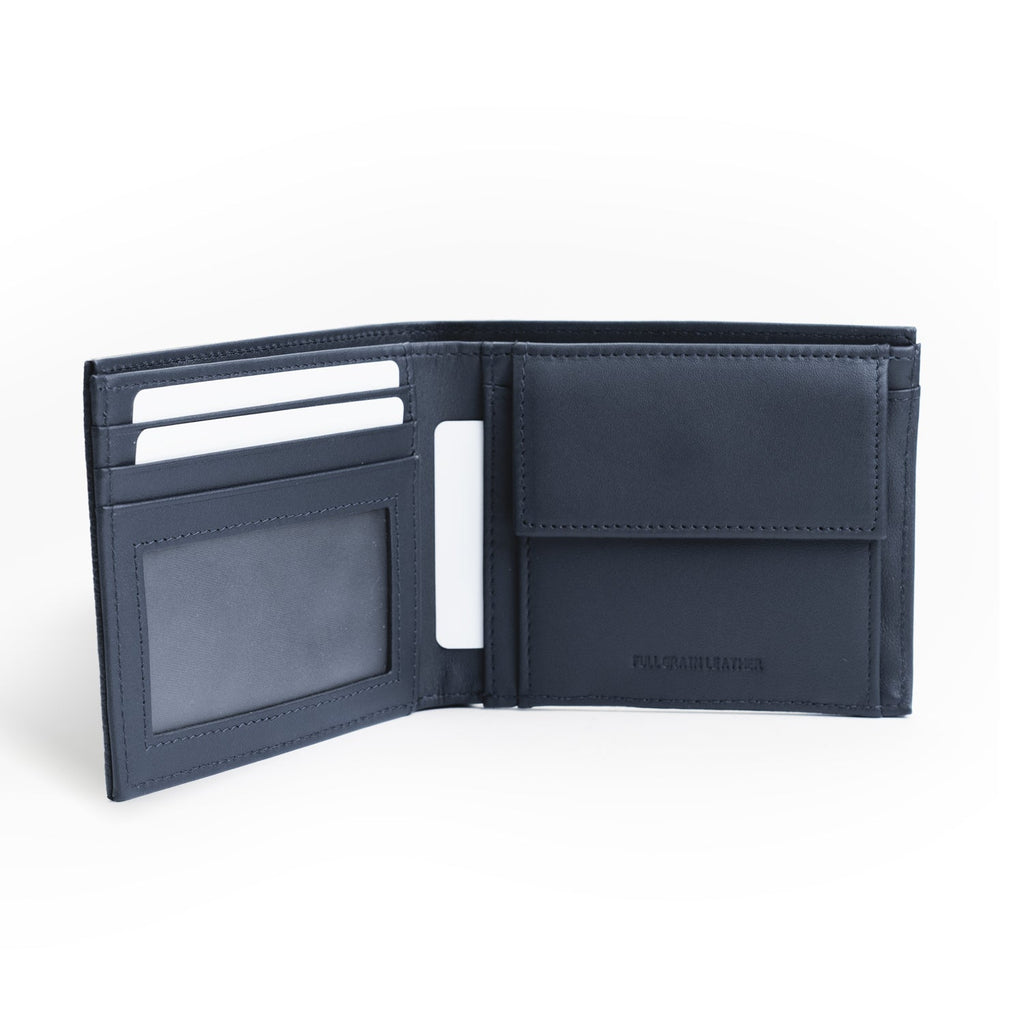 Crossing Milano Voyager Bi-Fold Wallet Window and Coin Pouch RFID - Dark Navy