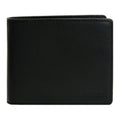 Crossing Prime Bi-Fold Leather Wallet With Flap [17 Card Slots] - Black