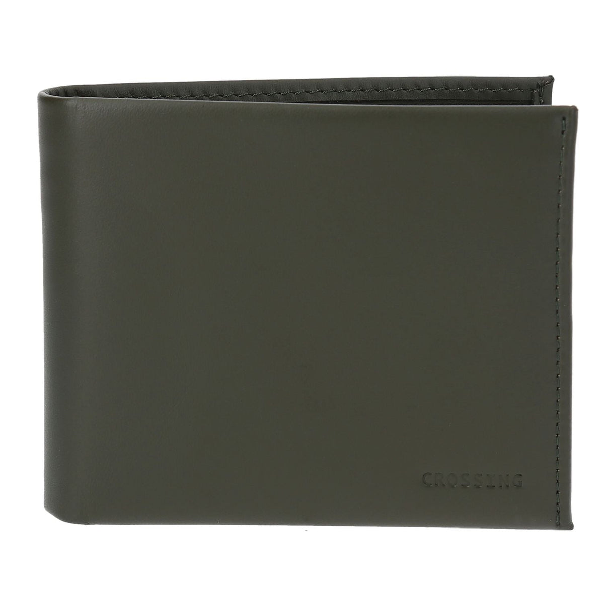 Crossing Sydney Bi-Fold Leather Wallet [12 Card Slots] Rfid - Khaki
