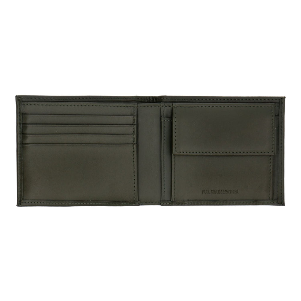 Crossing Sydney Bi-Fold Leather Wallet [12 Card Slots] Rfid - Khaki