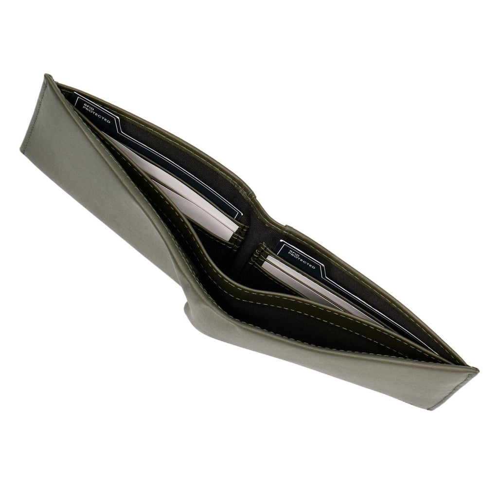 Crossing Sydney Bi-Fold Leather Wallet [18 Card Slots] Rfid - Khaki