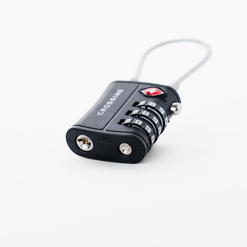 Crossing Ultra-Light TSA 3-Dial Cable Lock - Black