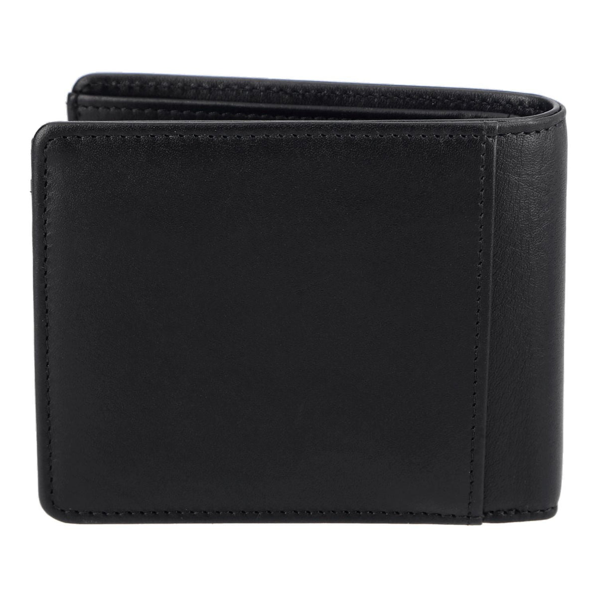 Crossing Vintage Slim Leather Wallet With Coin Pocket [8 Card Slots] - Black