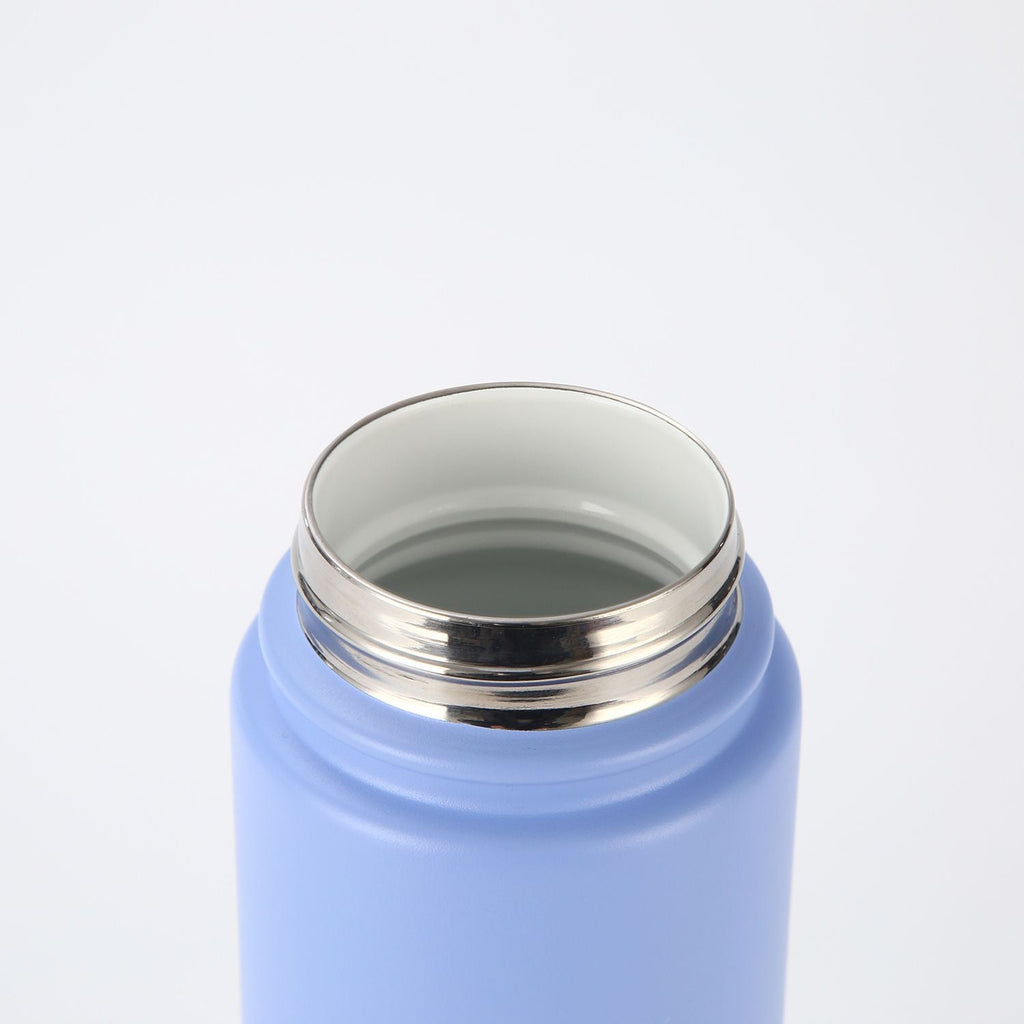 Crossing Urban Ceramic S/S Insulated Flat Cap Bottle With Handle 400ml - Heirloom Blue Cotton (Mix)