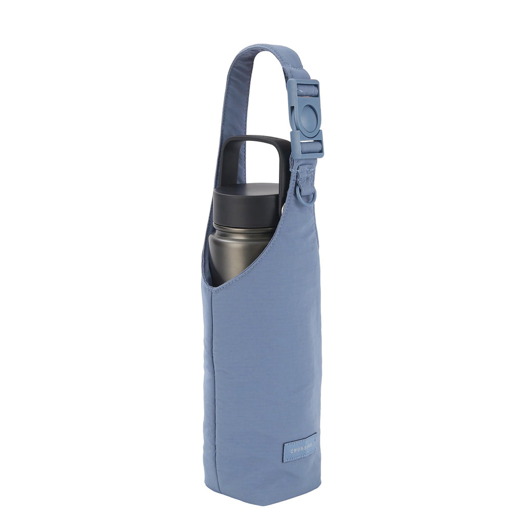 Crossing Waterproof Checked Nylon Dual Carry Water Bottle Bag - Smoke Blue
