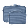 Crossing Waterproof Rayon Checked Packing Cube Set (2-Piece Set) - Blue