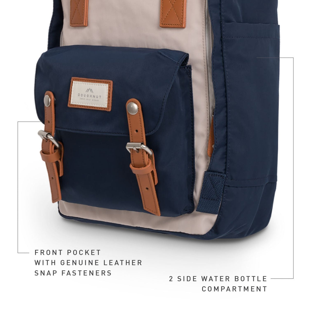 Doughnut Macaroon - Ivory X Navy